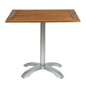 ACACIA Wood Top with Mezzi Alu 4 leg Base-b<br />Please ring <b>01472 230332</b> for more details and <b>Pricing</b> 